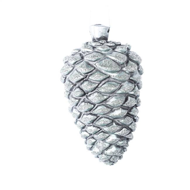 5.5" Limestone Antique Pinecone Orn 3/Bg