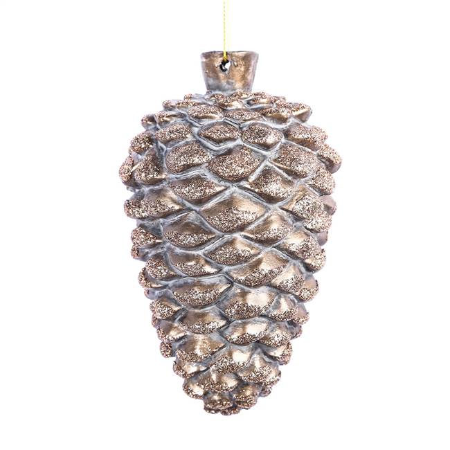 5.5" Mocha Antique Pinecone Orn 3/Bag