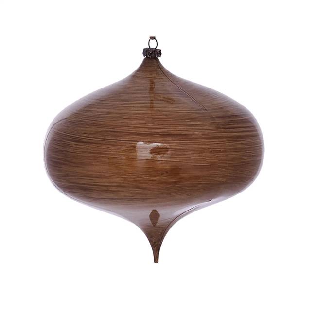 6" Brown Wood Grain Onion Orn 2/Bag