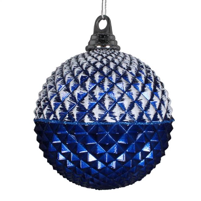 5" Blue Glitter Candy Durian Ball 3/Bg