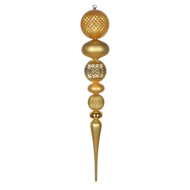 42" Gold Candy/Matte Durian Finial Orn