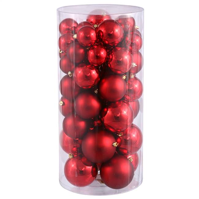 1.5"-2" Red Balls Shiny/Matte 50/Box