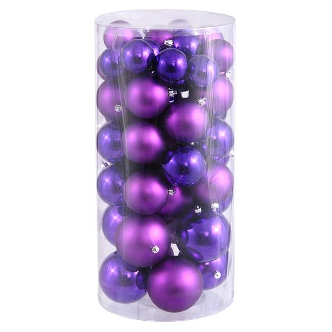 1.5"-2" Purple Balls Shiny/Matte 50/Box