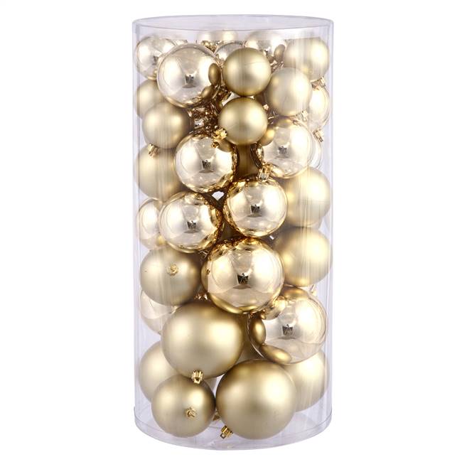 1.5"-2" Gold Balls Shiny/Matte 50/Box