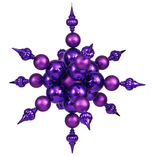 39" Purple Radical Snowflake Shiny/Glitt