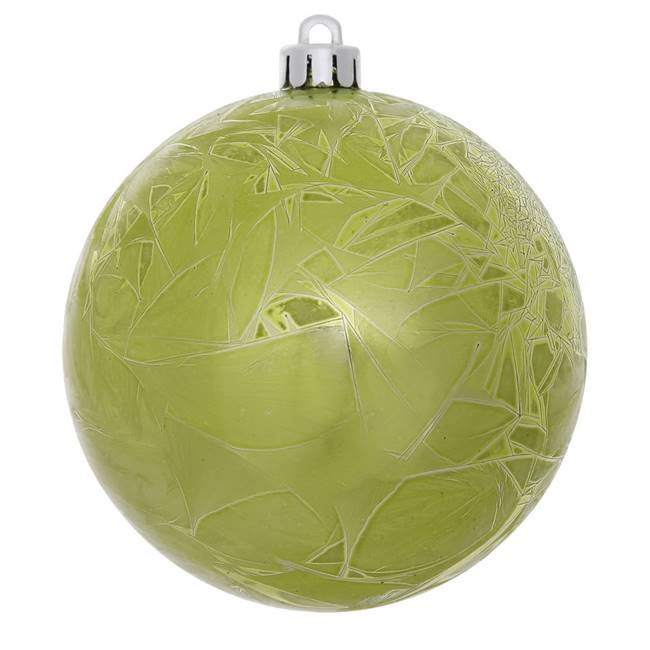 10" Lime Crackle Ball  Drilled 1/Bag