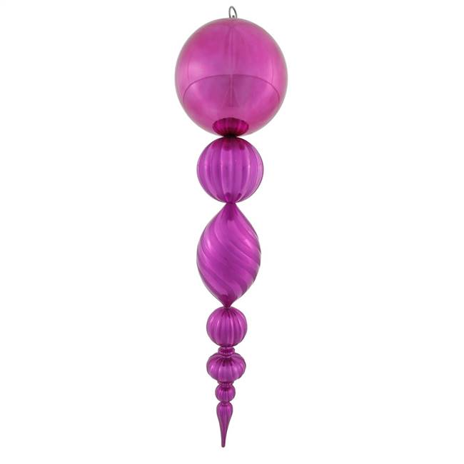 40" Magenta UV Shiny Matte Ball Finial