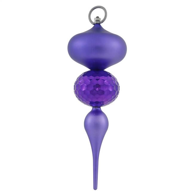 11" Purple UV Shiny Matte Ball Finial