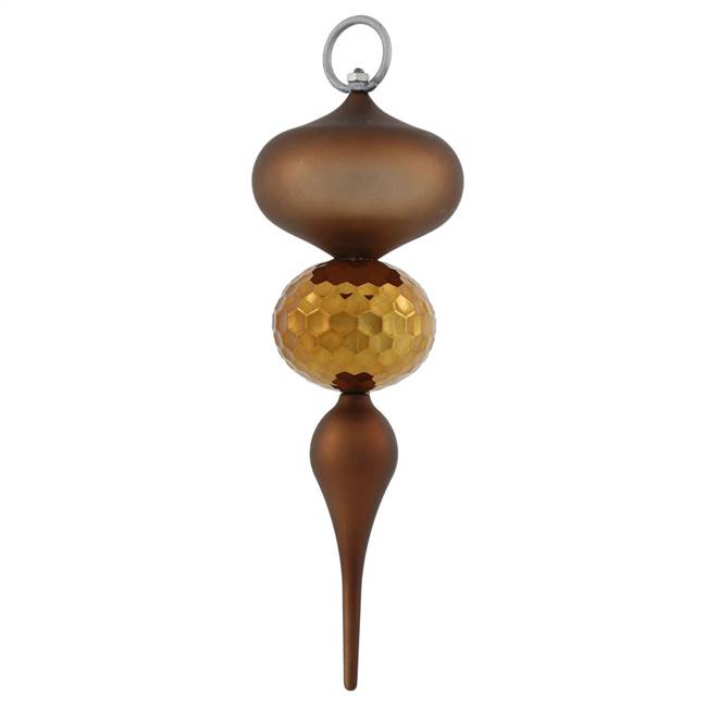 11" Mocha UV Shiny Matte Ball Finial