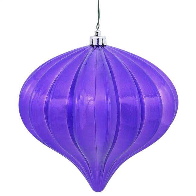 5.7" Purple Shiny Onion UV Drilled 3/Bag