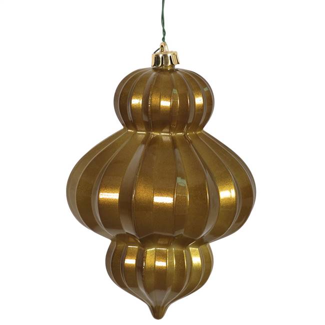 6" Olive Candy Lantern UV Drilled 3/Bag