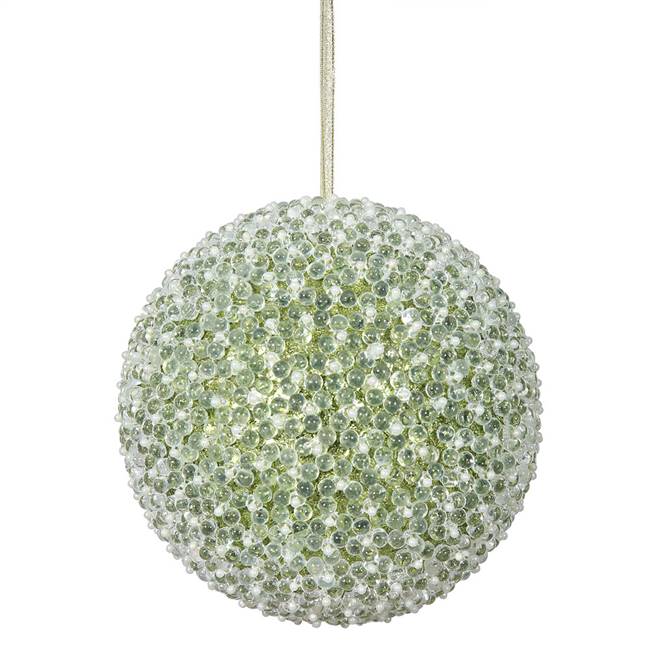 6" Lime Acrylic Beaded Ball 2/Bx