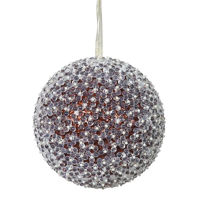 6" Chocolate Acrylic Beaded Ball 2/Bx