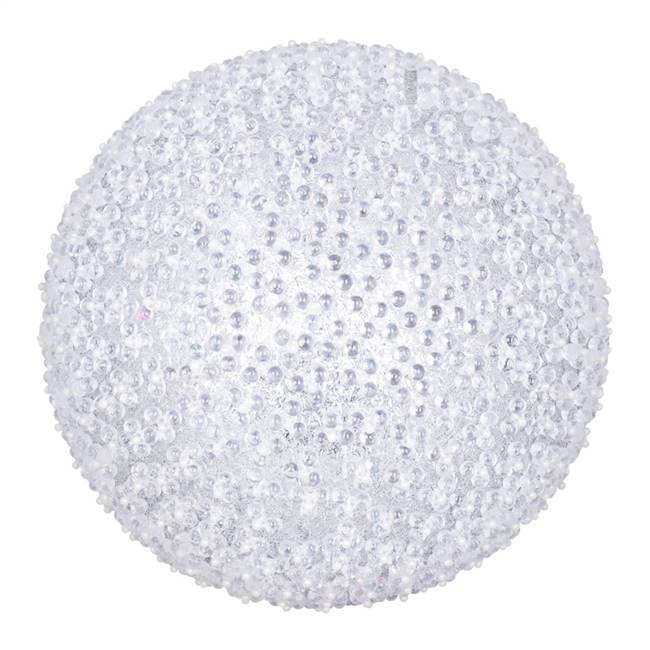 10" Silver Acrylic Beaded Ball 1/Bag