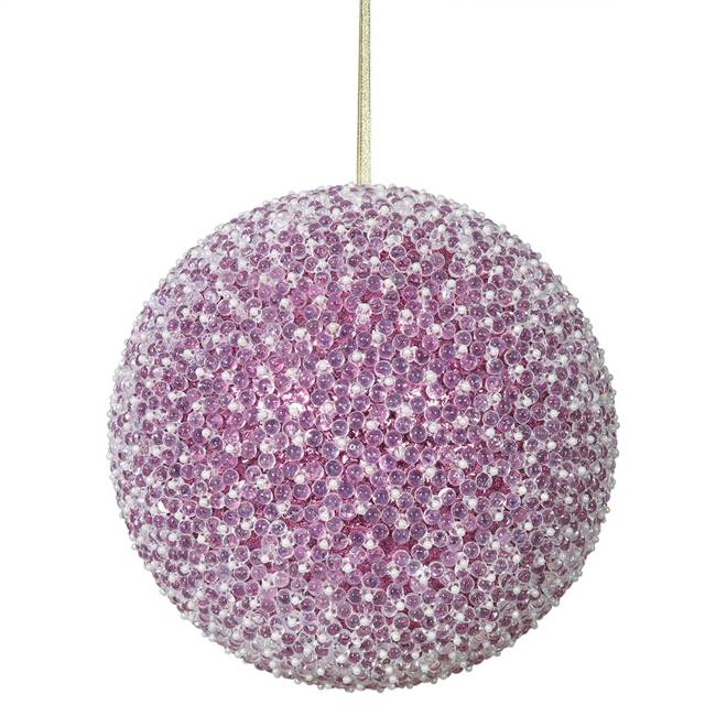 10" Cerise Acrylic Beaded Ball 1/Bag