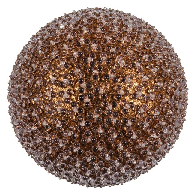 10" Rose Gold Acrylic Beaded Ball 1/Bag