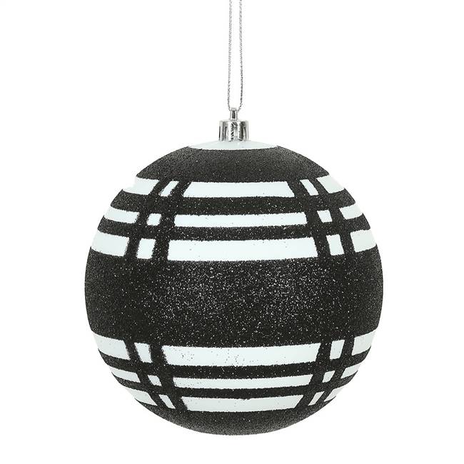 4.75" White-Black Asst Plaid Ball 4/Bx