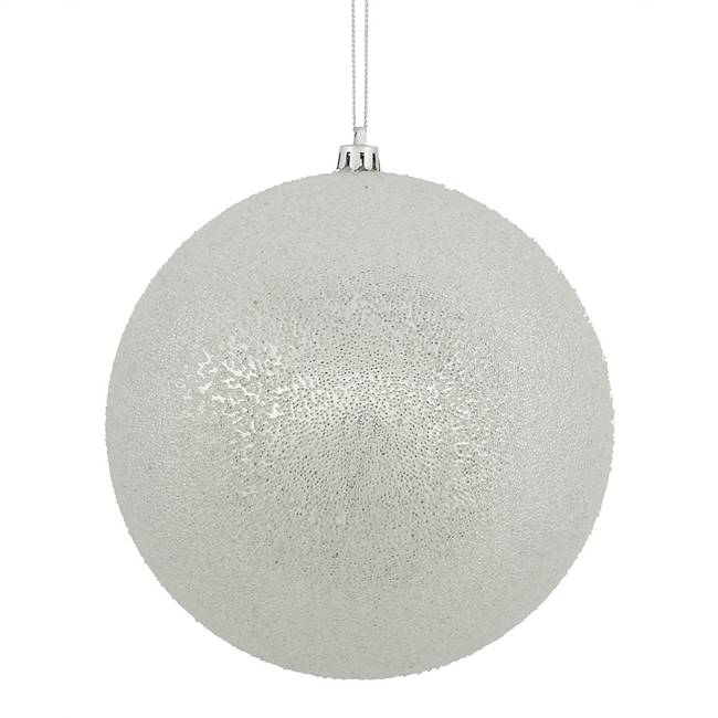 4" Silver Iced Ball 4/Bx