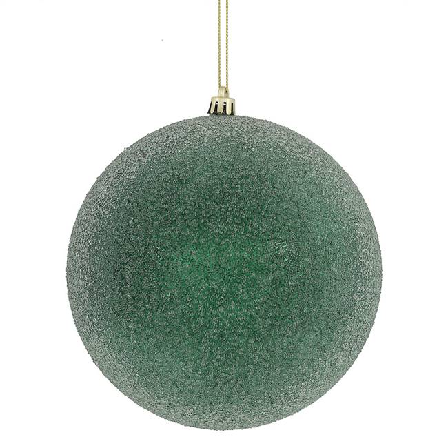 6" Midnight Green Iced Ball 3/Bx