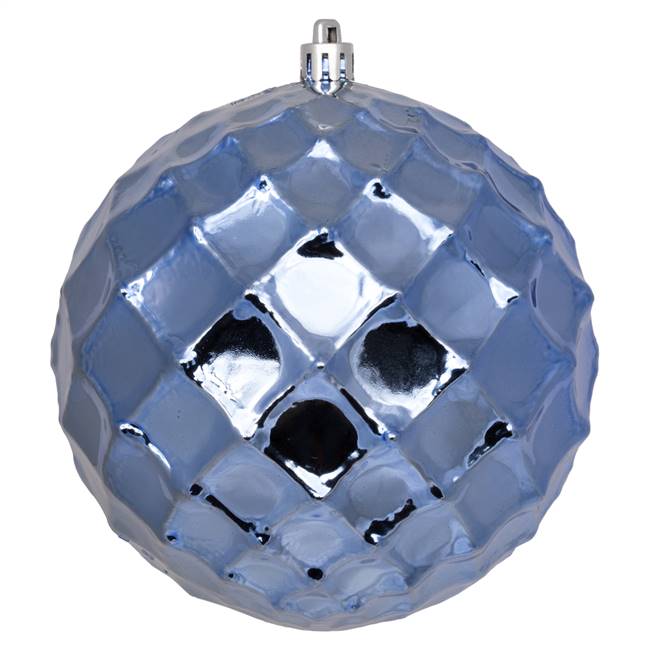 4.75" Periwinkle Diamond Bauble 4/Bg