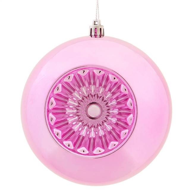 4.75" Pink Shiny Star Brite Ball 4/Bg