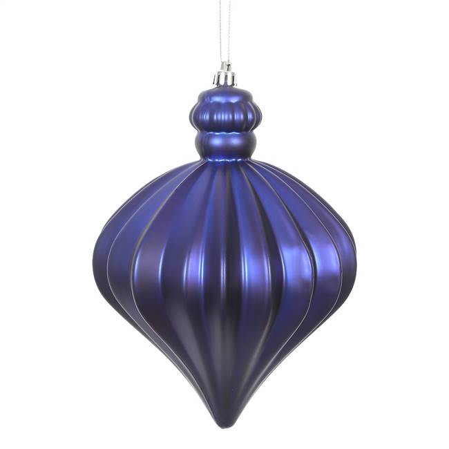 6" Cobalt Blue Matte Onion Drop 4/Bg