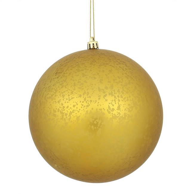 4" Gold Matte Mercury Ball 6/Bg