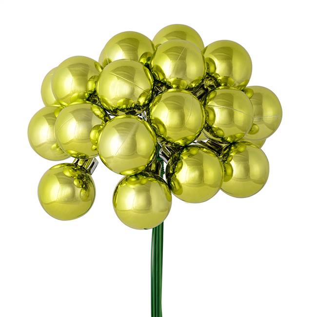 1" x 24pc Lime Shiny Ball Pick 2/Pk