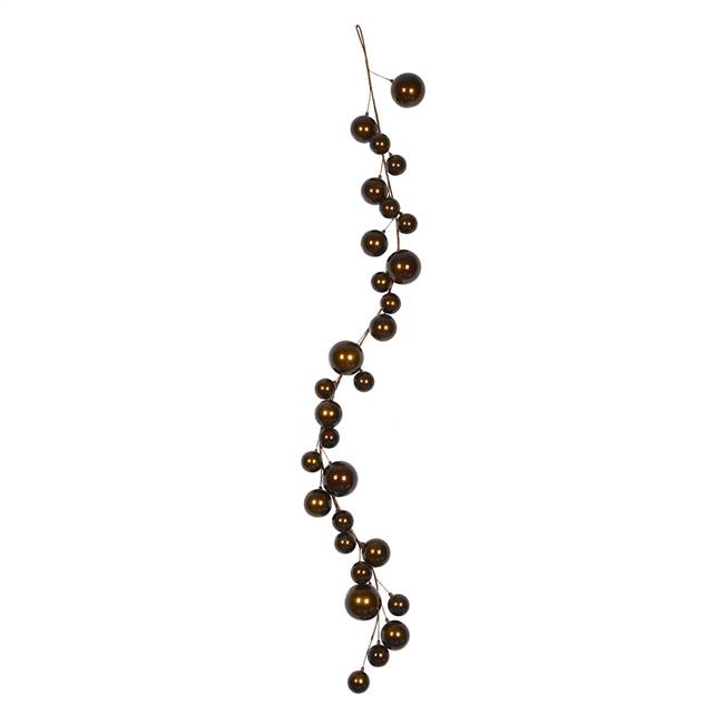 6' Chocolate Shiny Ball Garland