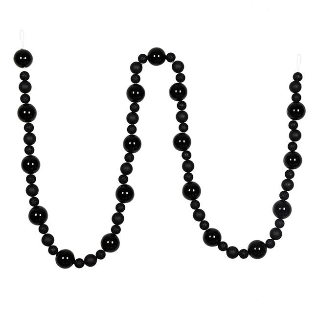 9' Black Assorted Ball Garland