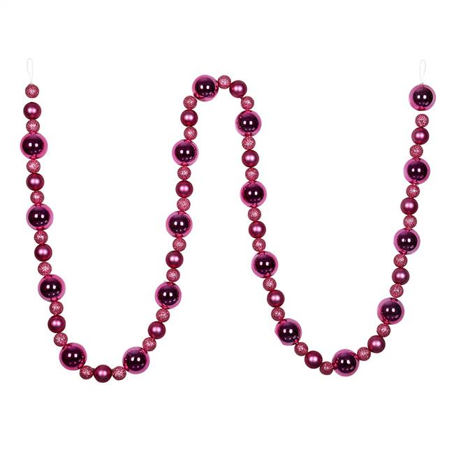 9' Mauve Assorted Ball Garland