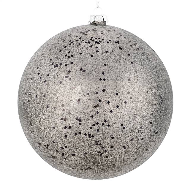 4" Gunmetal Glitter Clear Ball 6/Bag