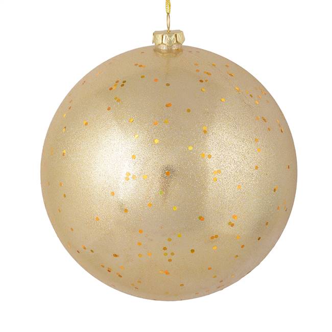 4.75" Champagne Glitter Clear Ball 4/Bag