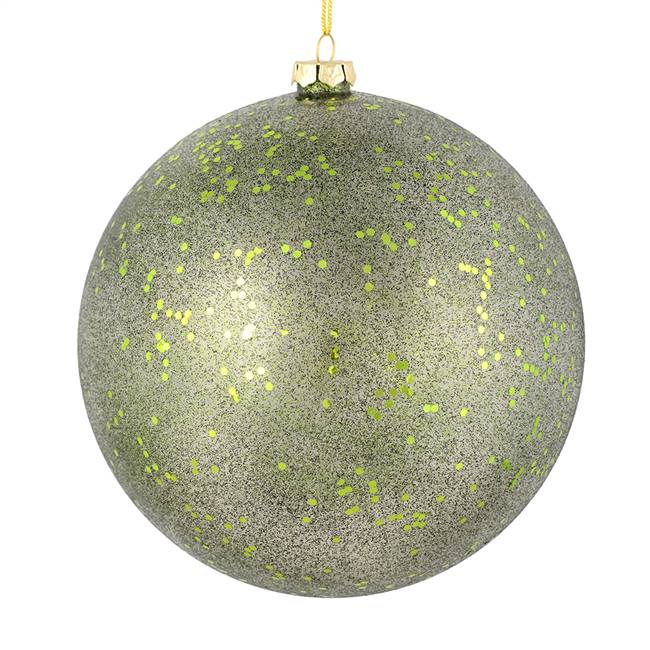 4.75" Moss Green Glitter Clear Ball 4/Bg