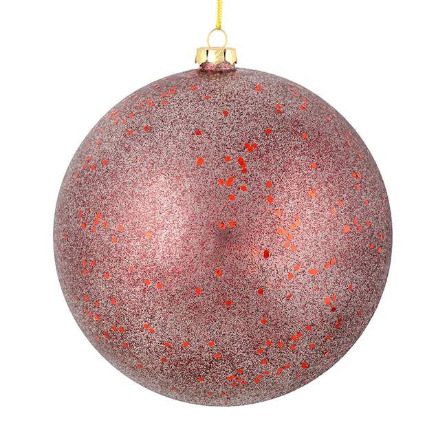 4.75" Burgundy Glitter Clear Ball 4/Bag