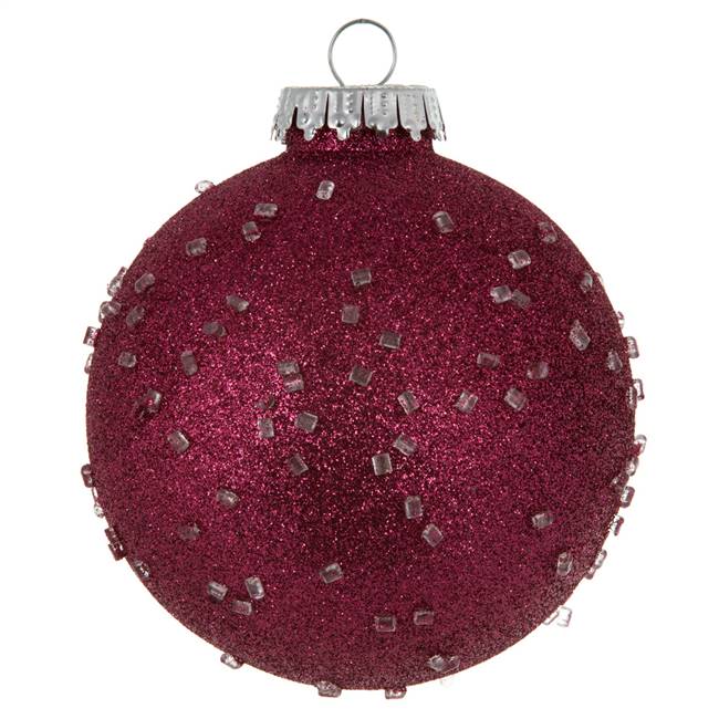 4" Berry Red Ice Ball 6/Bag