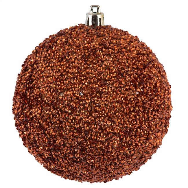 4" Copper Beaded Ball Drilled 6/Bag