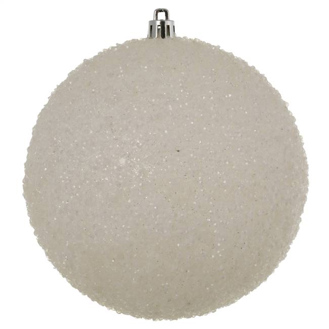 4.75" White Beaded Ball Drilled 6/Bag