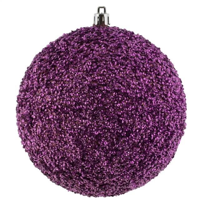 4.75" Mauve Beaded Ball Drilled 6/Bag