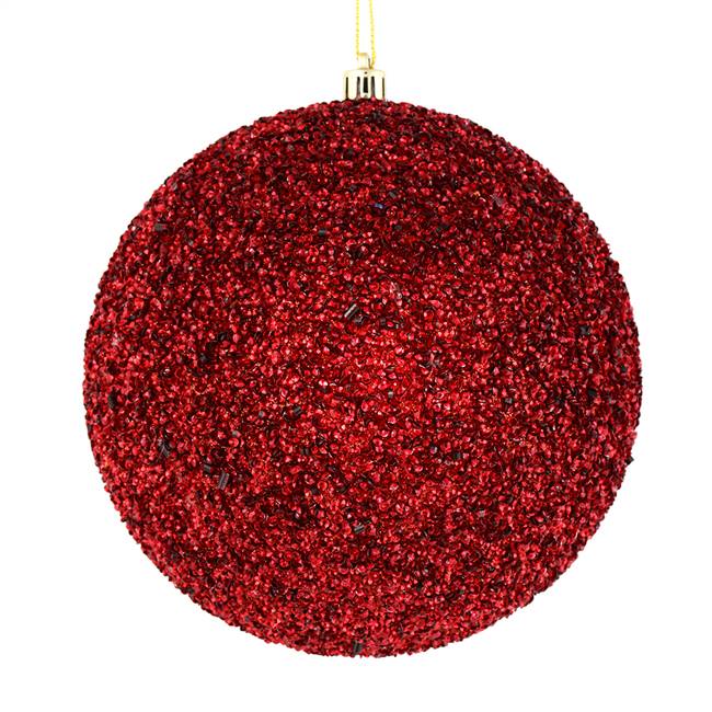 4.75" Burgundy Beaded Ball Drill 6/Bag