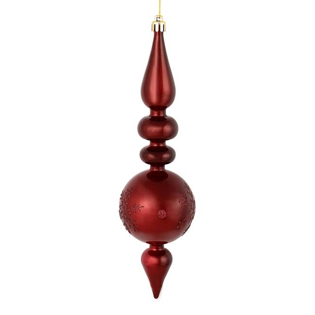 10" Wine Candy Snowflake Finial 4/Bag