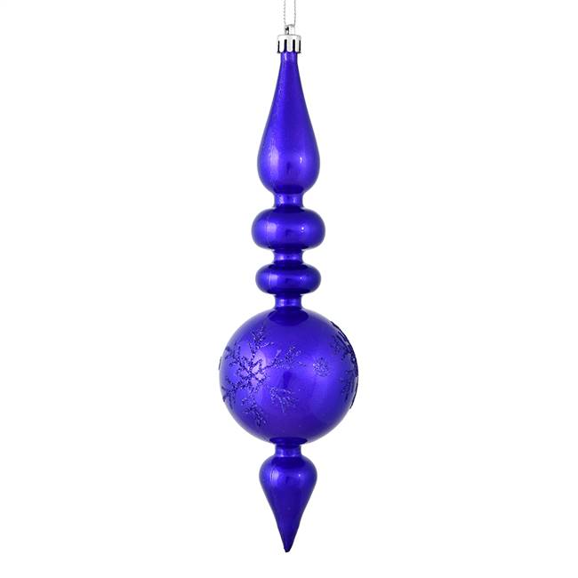 10" Purple Candy Snowflake Finial 4/Bag