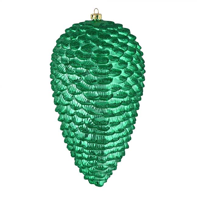 7" Seafoam Matte Glitter Pinecone 4/Bag