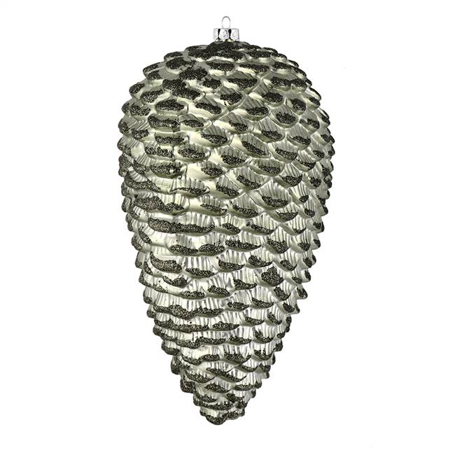 10" Wrought Iron Matte Glitt Pinecone 2/