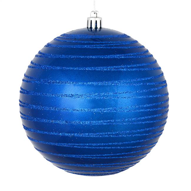 4" Blue Candy Glitter Ball 4/Bag