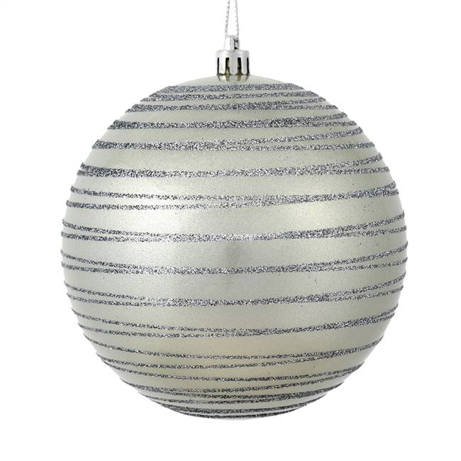 4" Limestone Candy Glitter Ball 4/Bag