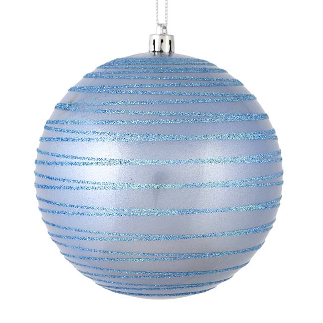 4" Periwinkle Candy Glitter Ball 4/Bag