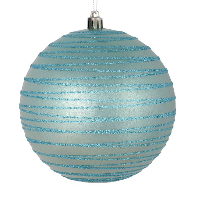 4" Baby Blue Candy Glitter Ball 4/Bag