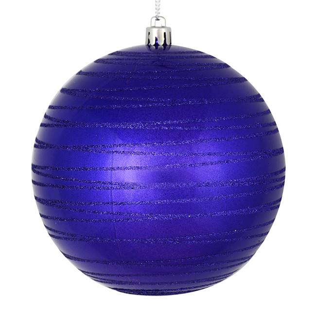 4" Purple Candy Glitter Ball 4/Bag