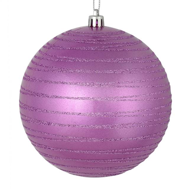 4" Orchid Candy Glitter Ball 4/Bag